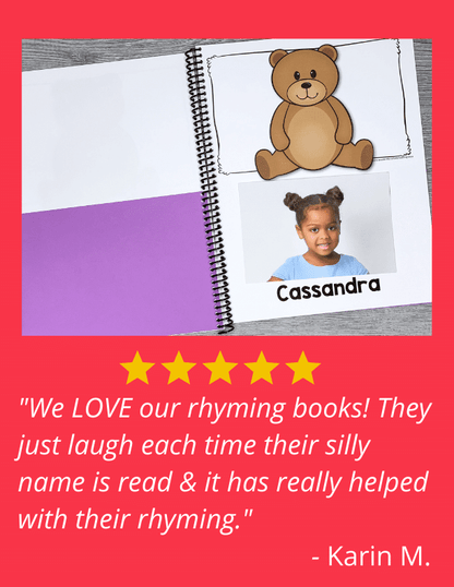 Bear Rhyming Editable Name Book