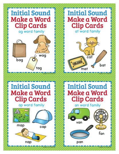 CVC Beginning Sound Clip Cards