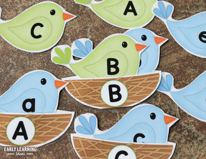 Bird Alphabet and Beginning Sound Matching Activities