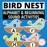Bird Alphabet and Beginning Sound Matching Activities