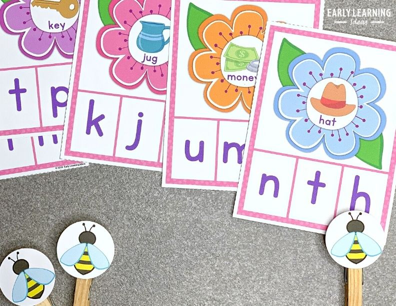 Bees Alphabet & Beginning Sound Clip Cards