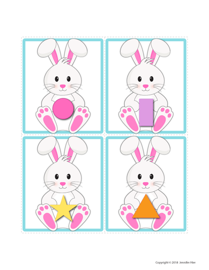 Bunny Shape Sorting Activity