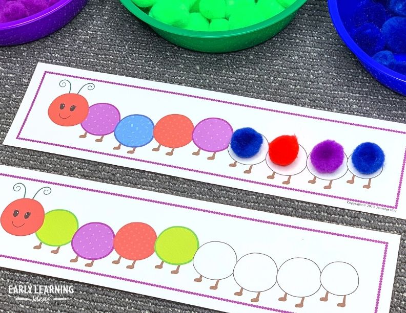 Caterpillar Patterning Activity – Early Learning Ideas