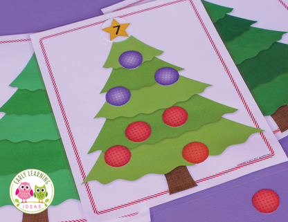 Christmas Tree Math Play Dough Mat