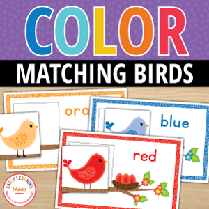 Color Match Activity: Spring Bird Color Match
