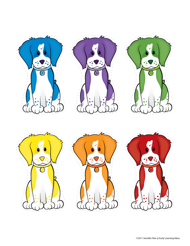Color Coding Dog Dog Color Matching Activity – Early Learning Ideas