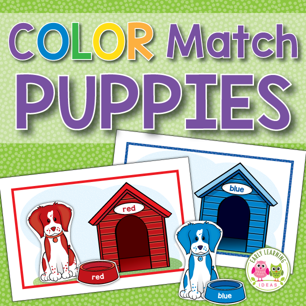 Dog Color Activity Dog Color Matching Activity – Early Learning Ideas