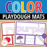 Color Words Play Dough Activity Mats : Multi-Sensory Color Word Practice