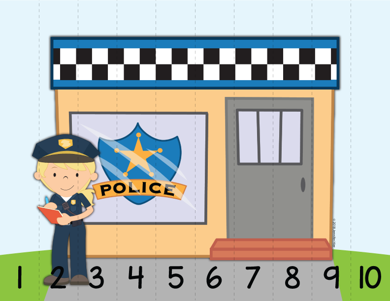 Community Helpers 1-15 Number Puzzles