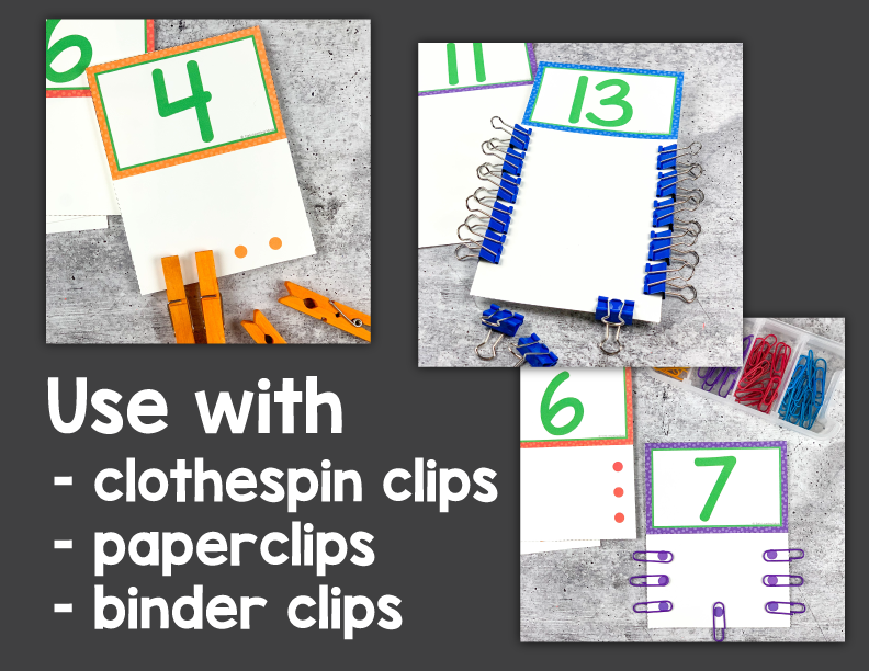 Counting & Fine Motor Clip Activities