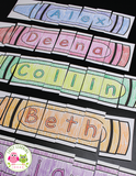 Editable Name Practice Puzzles - Crayon Name Puzzles