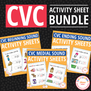 CVC Make a Word Worksheet BUNDLE: Phonics Fun For ECE