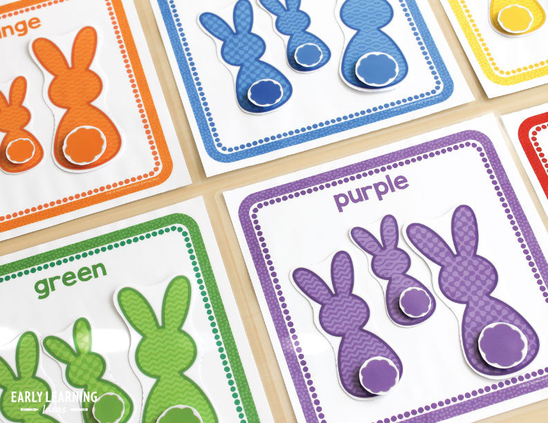 Bunny Color Pattern Activity Bunny Color & Size Sorting Activities – Early Learning Ideas