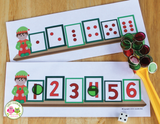 Christmas Elf Roll and Cover Math Game
