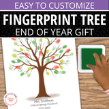 End of Year Gift - Editable Memory Gift for Teacher - Fun End of the Year Craft