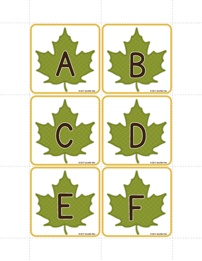 Fall Leaves Alphabet & Beginning Sound Activty