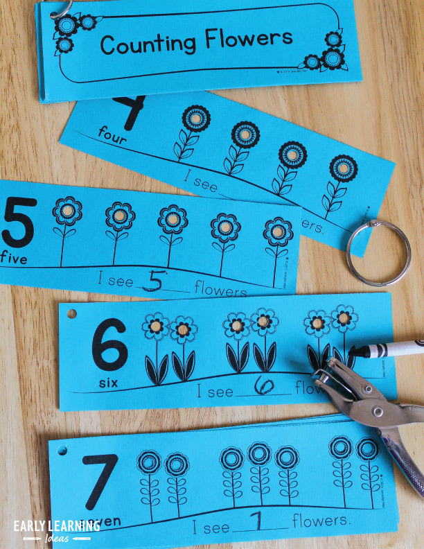 Flower Hole Punch Activity & Counting Book