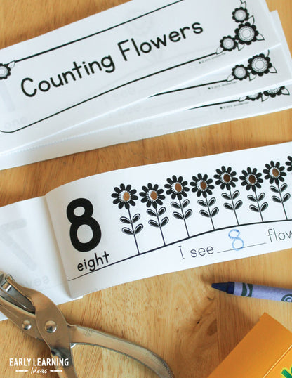 Flower Hole Punch Activity & Counting Book