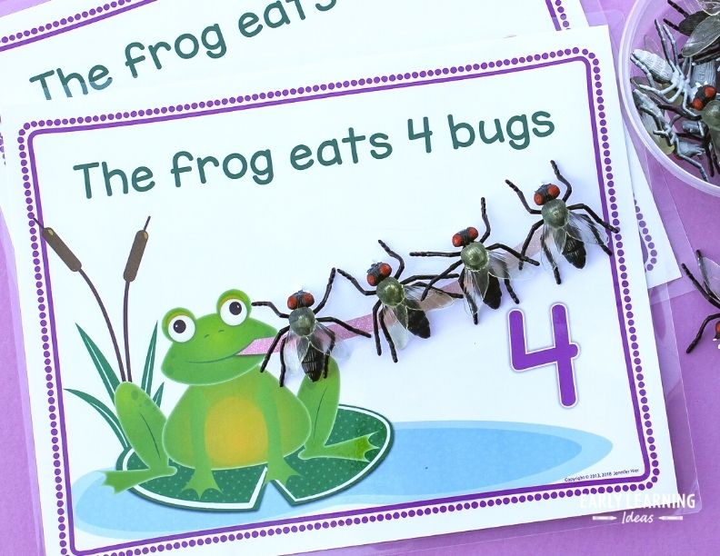 Frogs & Pond Life - Preschool Counting Book - Spring Math & Counting Practice