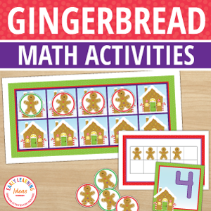 Gingerbread Man 5 & 10 Frame Math Activitiy