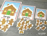 Gingerbread Color & Size Sorting Activity