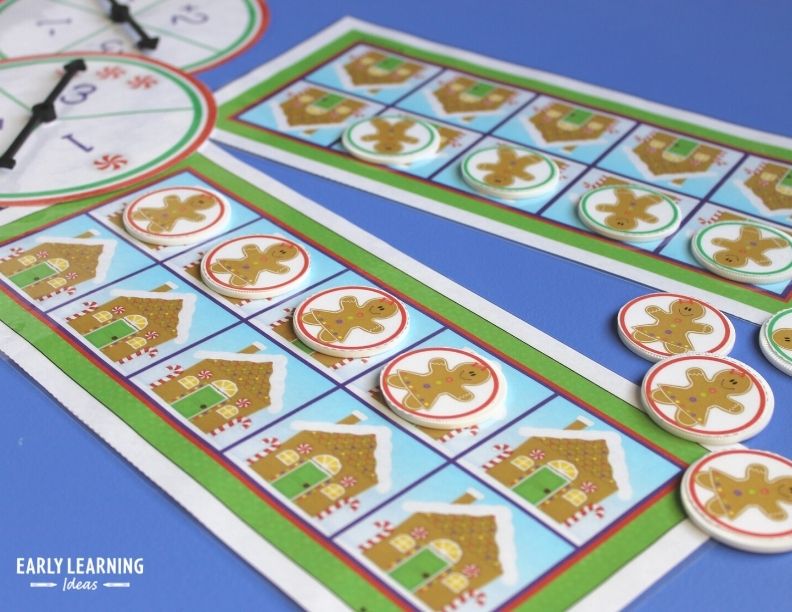 Gingerbread Man 5 & 10 Frame Math Activitiy