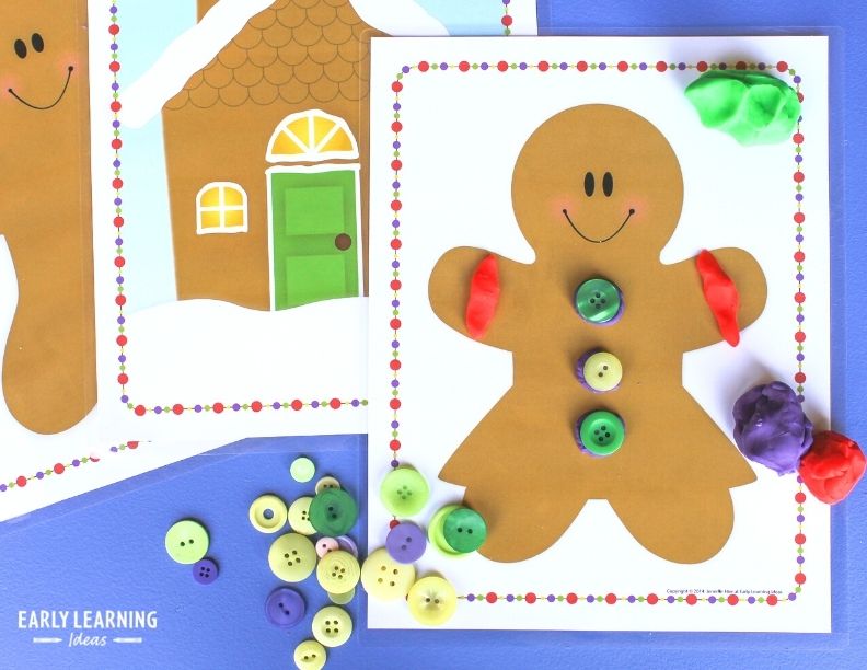 Gingerbread Math & Playdough Mats