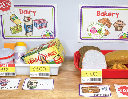 Grocery Store Dramatic Play Printables