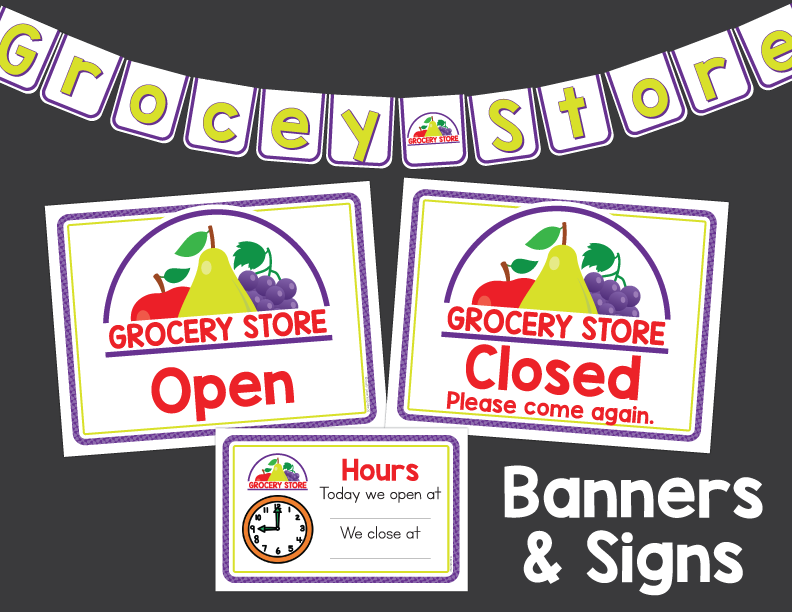 Grocery Store Dramatic Play Printables – Early Learning Ideas