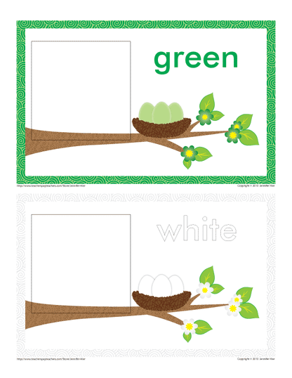 Color Match Activity: Spring Bird Color Match