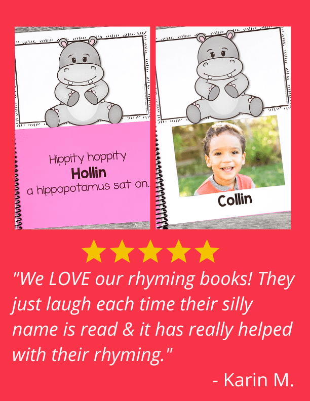 Hippo Rhyming Editable Name Book