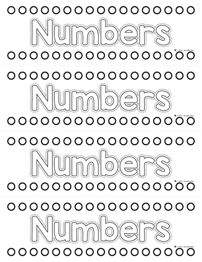 Counting 1-10 Interactive Hole Punch Book