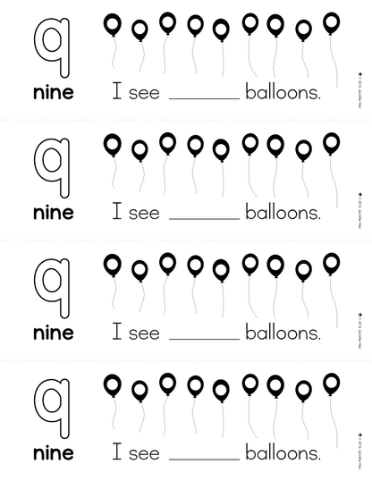 Counting 1-10 Interactive Hole Punch Book