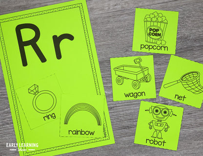 Letter and Beginning Sound Sorting Activity