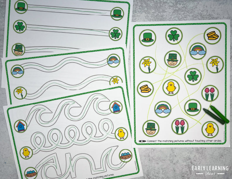 March Fine Motor Activities & St Patrick's Day Fine Motor Crafts