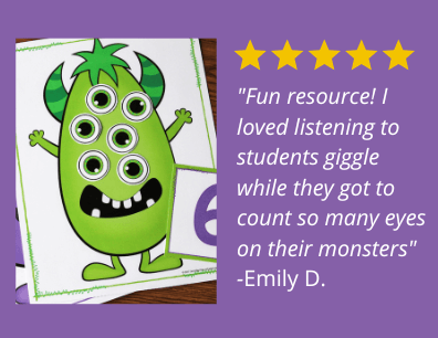 Monster Color Matching & Counting Activity