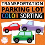 Transportation Color Matching Activity
