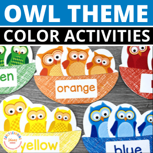 Owl Color Match & Size Sorting Activity