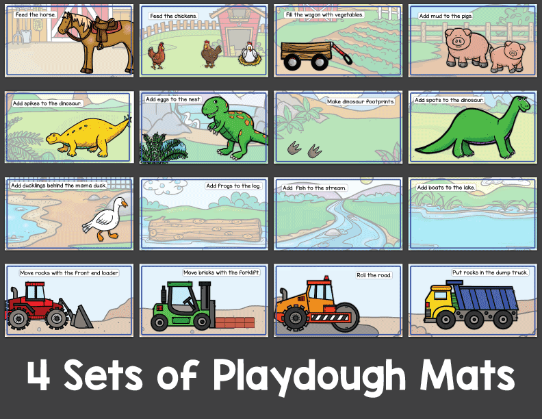 Playdough Mats for Playdough Boxes