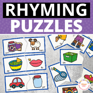 Rhyming Practice Puzzles with CVC Words