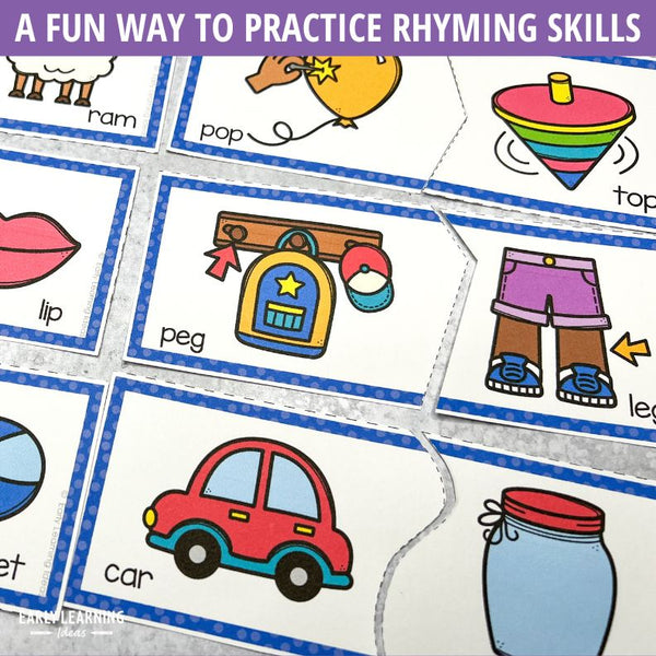 Rhyming Practice Puzzles with CVC Words – Early Learning Ideas