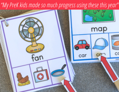 CVC Rhyming Activity Clip Cards