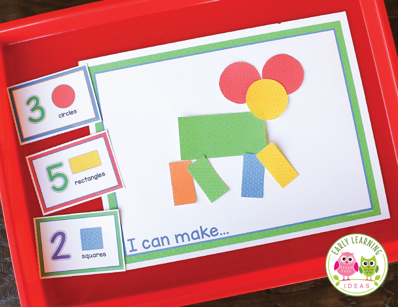 Count & Create Shapes Maker Mat Activities