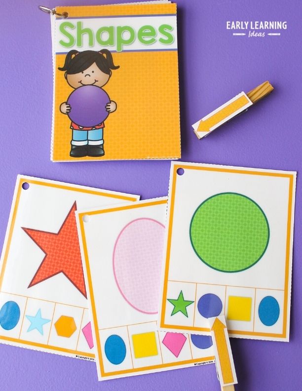 Shape Matching Clip Cards