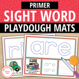 Sight Word Review Practice Morning Work - Primer List Sight Word Playdough Mats