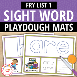 Sight Word Practice & Sight Word Review Activities - Fry List 1 Playdough Mats