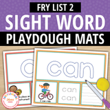 Sight Word Review Practice & Morning Work - Fry List 2 Sight Word Playdough Mats