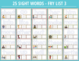 Sight Word Review Practice & Morning Work - Fry List 3 Sight Word Playdough Mats
