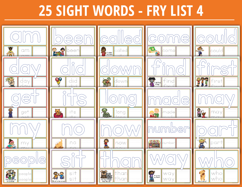 Sight Word Review Practice & Morning Work - Fry List 4 Sight Word Playdough Mats