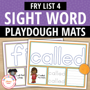 Sight Word Review Practice & Morning Work - Fry List 4 Sight Word Playdough Mats